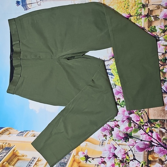 Banana Republic Sloan High Waisted Green Trousers Pants Size 10 NWT - Picture 3 of 6